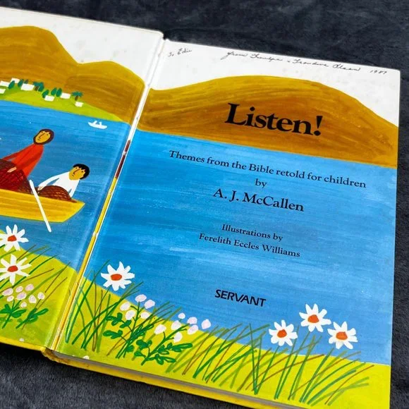 Listen Themes From the Bible Retold for Children AJ McCallen 1981 HC - Picture 4 of 8